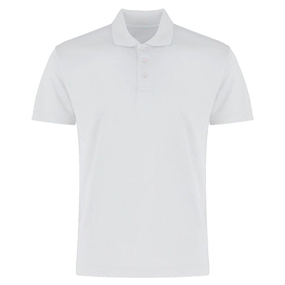 Kustom Kit Mens Cooltex Plus Micro Mesh Polo Shirt / White